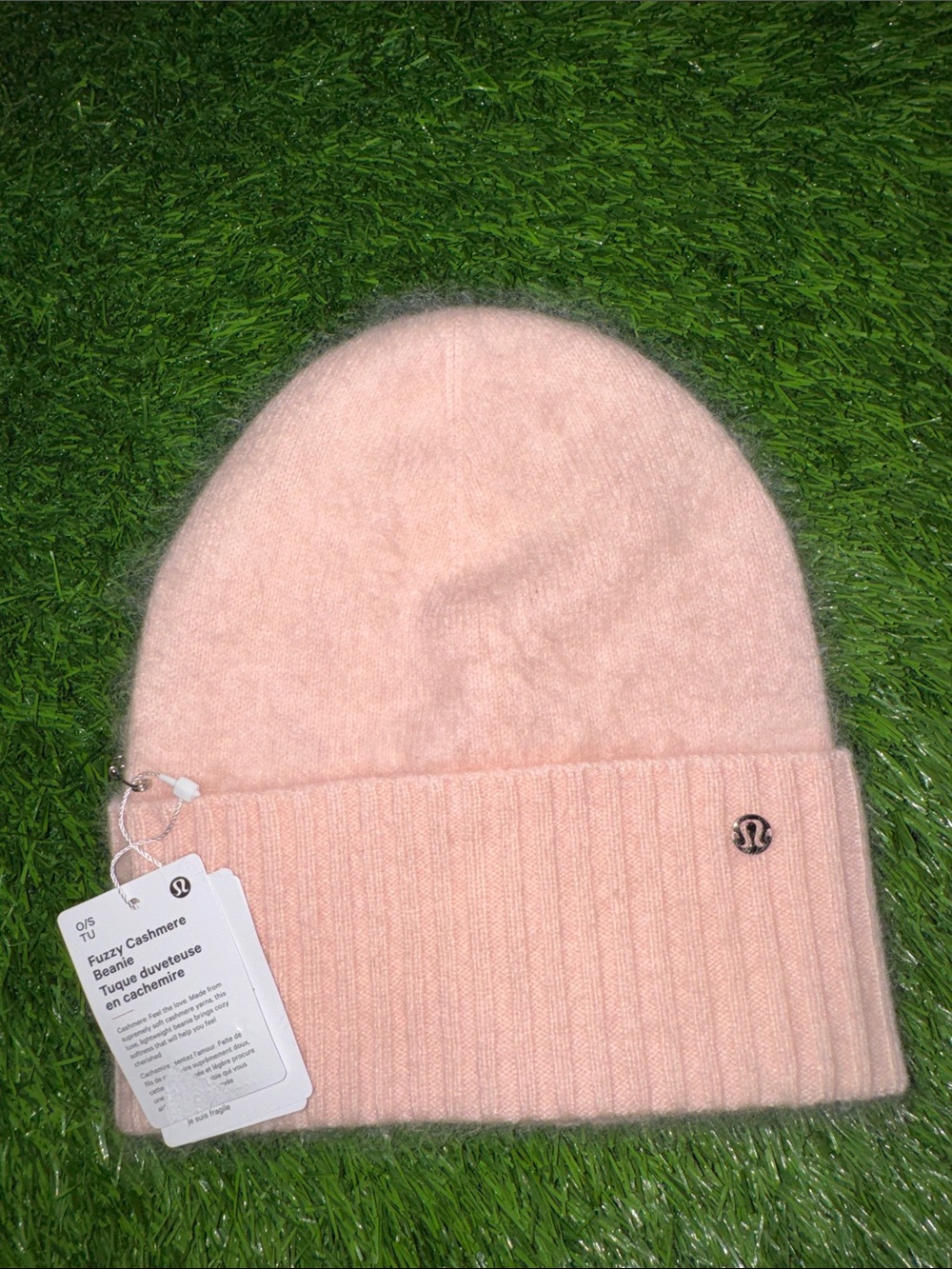 lululemon athletica Pink Fuzzy Cashmere Rib Cuff Beanie